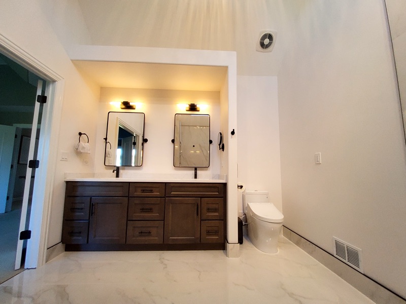 Modern bathroom renovation with walk-in shower in Orland Park, IL